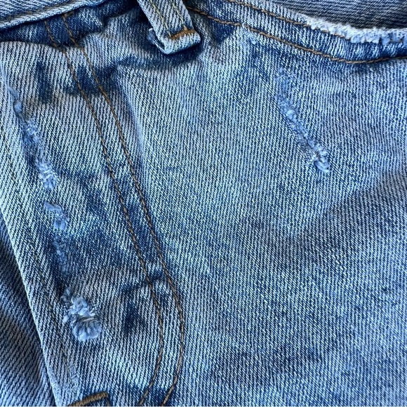 Levi’s 501 Big E Distressed Cutoff Denim Shorts Button Fly 100% Cotton Size 24 - Picture 6 of 12